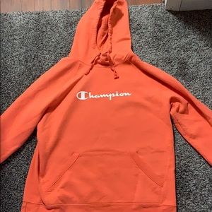 coral champion hoodie!!!